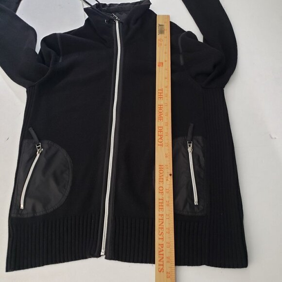 Chicos Zenergy 1 Knit Jacket Full Zip Mock Neck Pockets Black Womens Medium - Picture 9 of 9